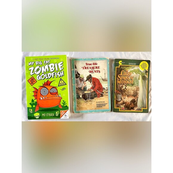 Custom Variety Pack Other - Kids Chapter Book Lot of 3 | Zombie Goldfish, Treasure Hunts, Celery Stalks
